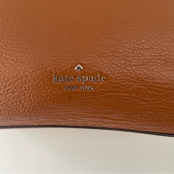 Kate Spade Jackson Triple Compartment Shoulder Tote Satchel Gingerbread color - Picture 3 of 16